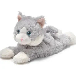 Microwavable Weighted and Scented Laying Gray Cat Stuffed Animal by Warmies