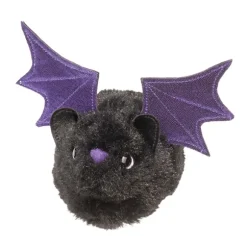 Mini Black Bat Stuffed Animal with Purple Wings by Douglas