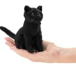 Mini Black Cat Finger Puppet by Folkmanis Puppets