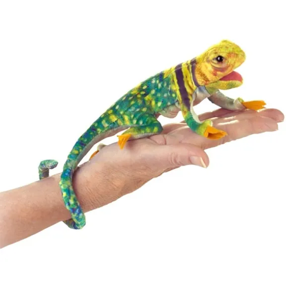 Mini Collared Lizard Finger Puppet by Folkmanis Puppets