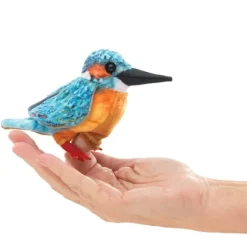 Mini Common Kingfisher Finger Puppet by Folkmanis Puppets