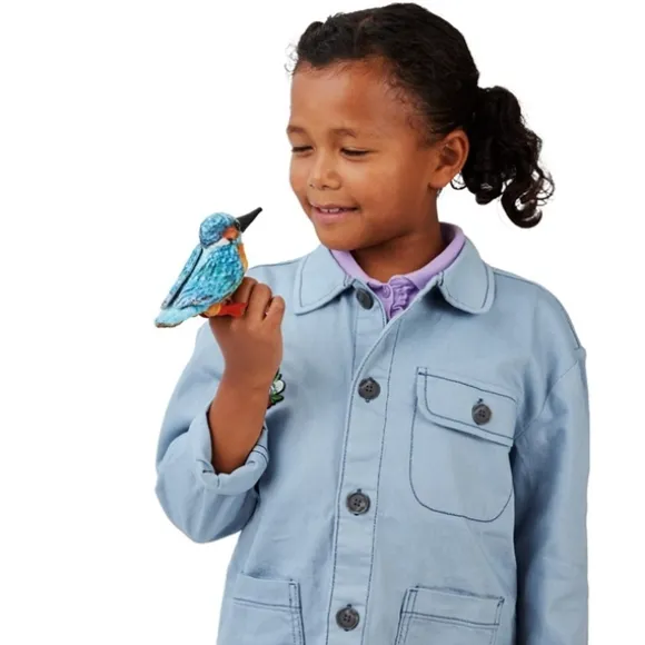 Mini Common Kingfisher Finger Puppet by Folkmanis Puppets
