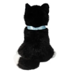 Mini 6 Inch Stuffed Black and White Cat by Douglas