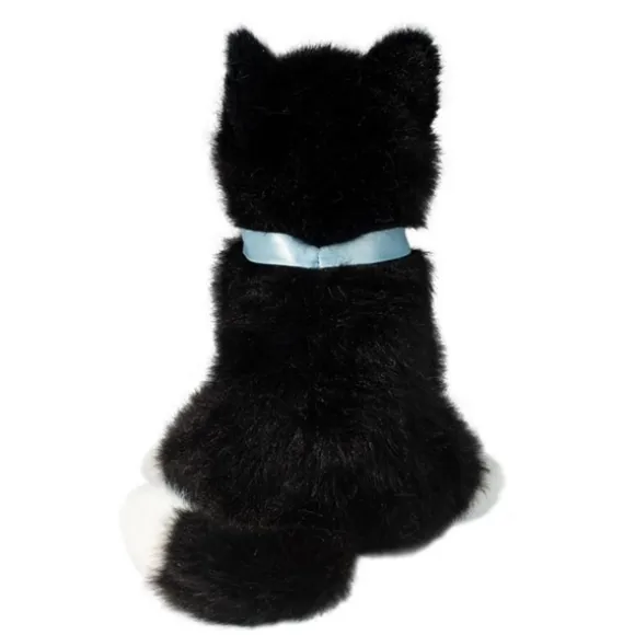 Mini 6 Inch Stuffed Black and White Cat by Douglas