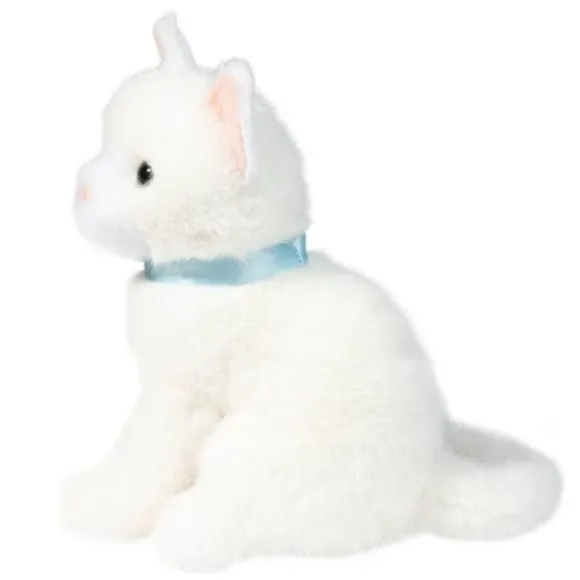 Mini 6 Inch Stuffed White Cat by Douglas