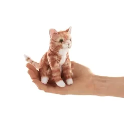 Mini Orange Tabby Cat Finger Puppet by Folkmanis Puppets