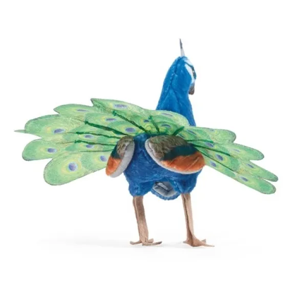 Mini Peacock Finger Puppet by Folkmanis Puppets
