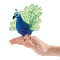 Mini Peacock Finger Puppet by Folkmanis Puppets