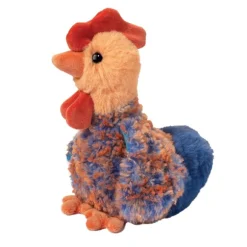 Mini Soft Chantillie the 6.5 Inch Plush Blue Lace Hen by Douglas