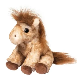 Mini Soft Dustie the 7 Inch Plush Tan Tipped Horse by Douglas