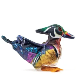 Mini Wood Duck Finger Puppet by Folkmanis Puppets