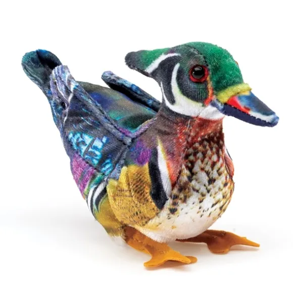Mini Wood Duck Finger Puppet by Folkmanis Puppets