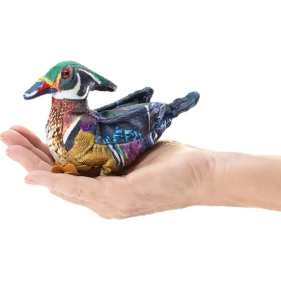 Mini Wood Duck Finger Puppet by Folkmanis Puppets