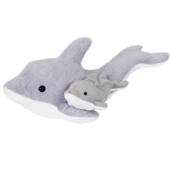 Mom and Baby Eco-Friendly Dolphin Stuffed Animals by Fiesta