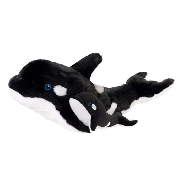 Mom and Baby Eco-Friendly Orca Stuffed Animals by Fiesta