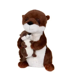 Mom and Baby Eco-Friendly River Otter Stuffed Animals by Fiesta