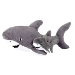 Mom and Baby Eco-Friendly Shark Stuffed Animals by Fiesta