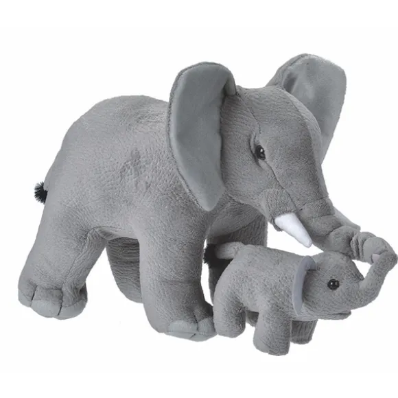 Mom and Baby Elephant Stuffed Animals by Wild Republic