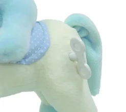 Musical Plush Blue Rocking Horse With Teddy Bear by Ebba