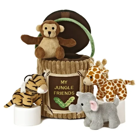 My Jungle Friends Plush Safari Animals Playset for Babies by Ebba