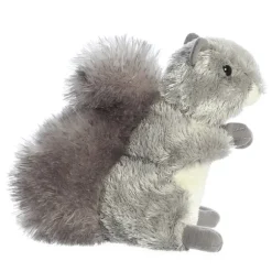 Nutty the Stuffed Gray Squirrel Mini Flopsie by Aurora