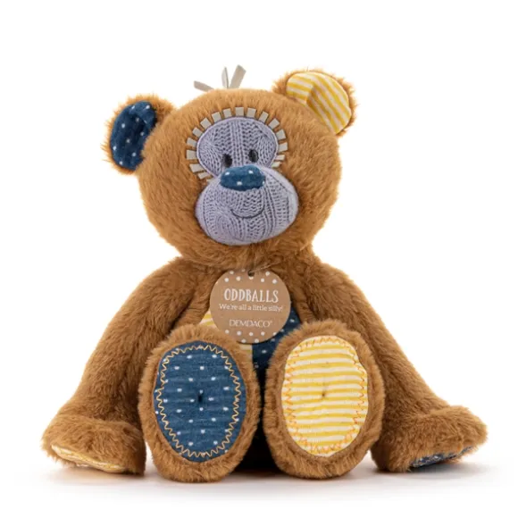 Oddballs Patchwork Bear Stuffed Animal by Demdaco
