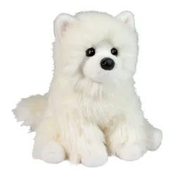 Opo the 9 Inch Stuffed White Pomeranian Dog by Douglas
