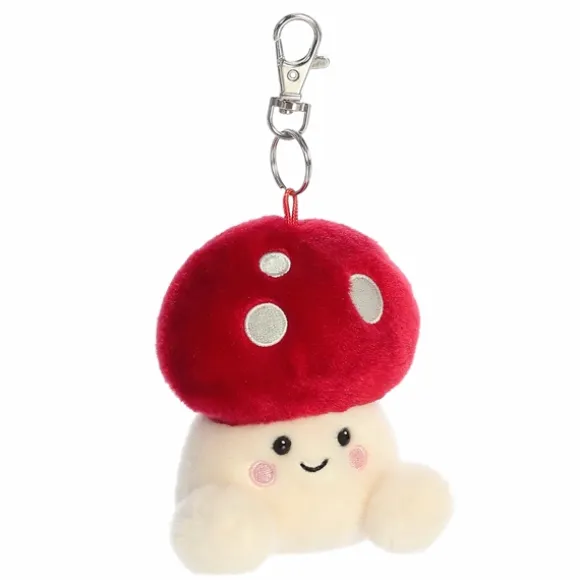 Palm Pals Clip-On 4 Inch Plush Amanita Mushroom Bag Charm by Aurora