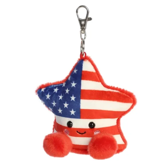 Palm Pals Clip-On 4 Inch Plush Americana Star Bag Charm by Aurora