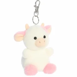 Palm Pals Clip-On 4 Inch Plush Belle Strawberry Cow Bag Charm by Aurora