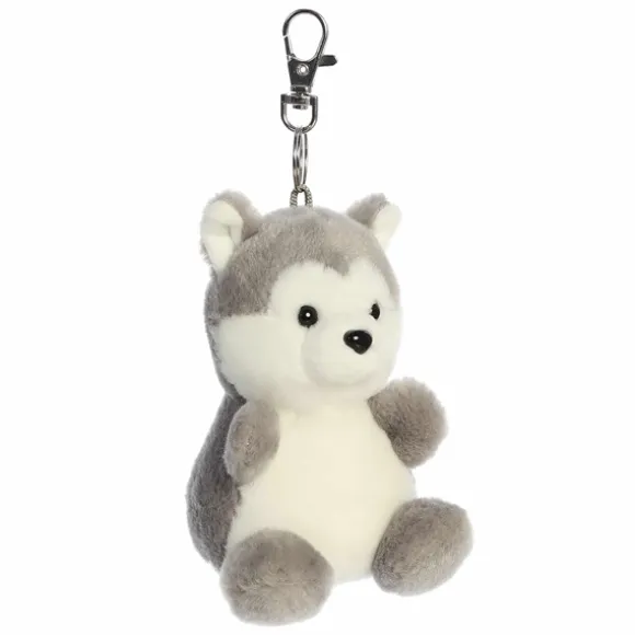Palm Pals Clip-On 4 Inch Plush Busky Husky Bag Charm by Aurora