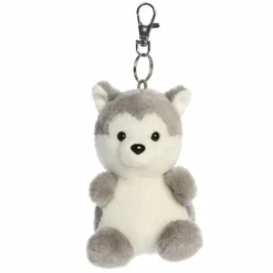 Palm Pals Clip-On 4 Inch Plush Busky Husky Bag Charm by Aurora
