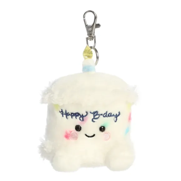 Palm Pals Clip-On 4 Inch Plush Happy B'Day Cake Bag Charm by Aurora