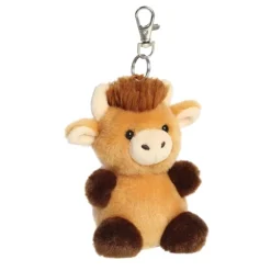 Palm Pals Clip-On 4 Inch Plush Hubert Highland Cow Bag Charm by Aurora