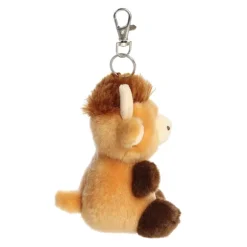 Palm Pals Clip-On 4 Inch Plush Hubert Highland Cow Bag Charm by Aurora