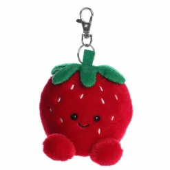 Palm Pals Clip-On 4 Inch Plush Juicy Strawberry Bag Charm by Aurora