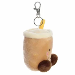 Palm Pals Clip-On 4 Inch Plush Milky Tea Boba Bag Charm by Aurora