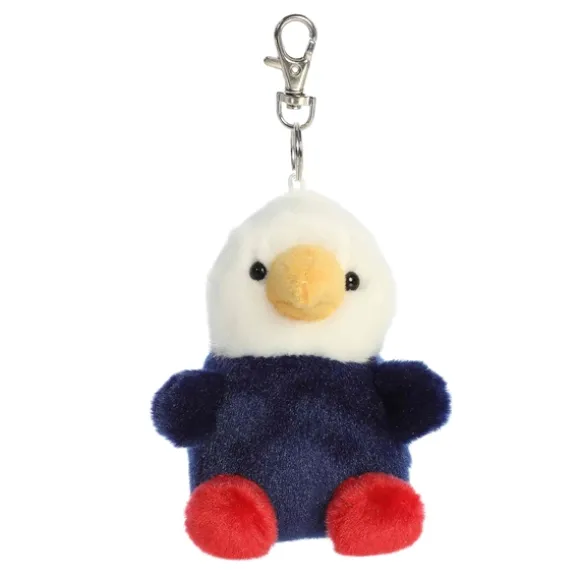 Palm Pals Clip-On 4 Inch Plush Patriot Eagle Bag Charm by Aurora