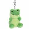 Palm Pals Clip-On 4 Inch Plush Ribbits Frog Bag Charm by Aurora