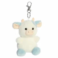 Palm Pals Clip-On 4 Inch Plush Skyla Blueberry Cow Bag Charm by Aurora