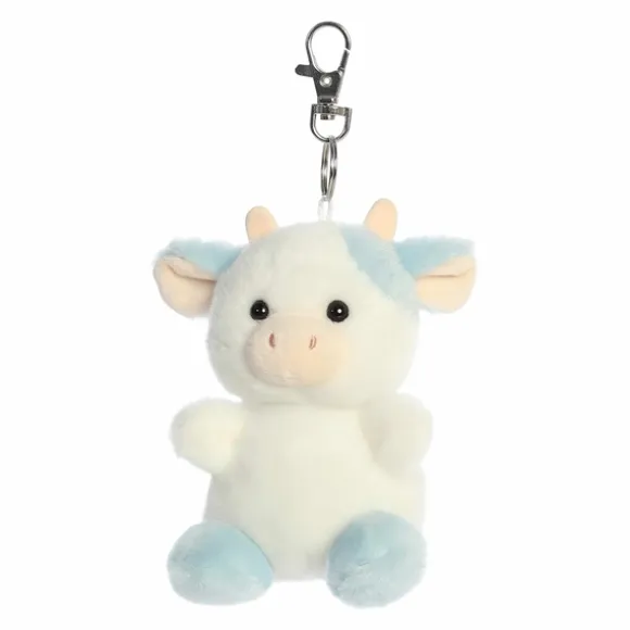 Palm Pals Clip-On 4 Inch Plush Skyla Blueberry Cow Bag Charm by Aurora