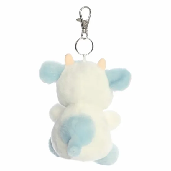 Palm Pals Clip-On 4 Inch Plush Skyla Blueberry Cow Bag Charm by Aurora