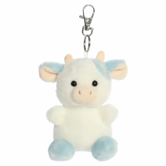 Palm Pals Clip-On 4 Inch Plush Skyla Blueberry Cow Bag Charm by Aurora