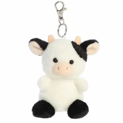 Palm Pals Clip-On 4 Inch Plush Sweetie Cow Bag Charm by Aurora