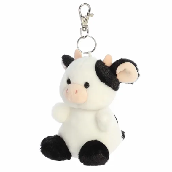 Palm Pals Clip-On 4 Inch Plush Sweetie Cow Bag Charm by Aurora
