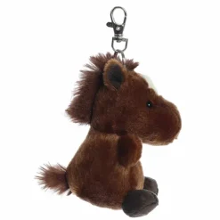 Palm Pals Clip-On 4 Inch Plush Truffle Brown Horse Bag Charm by Aurora