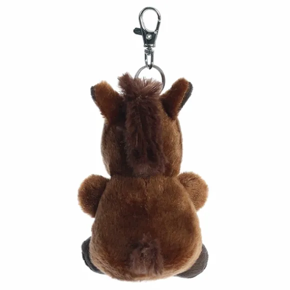 Palm Pals Clip-On 4 Inch Plush Truffle Brown Horse Bag Charm by Aurora