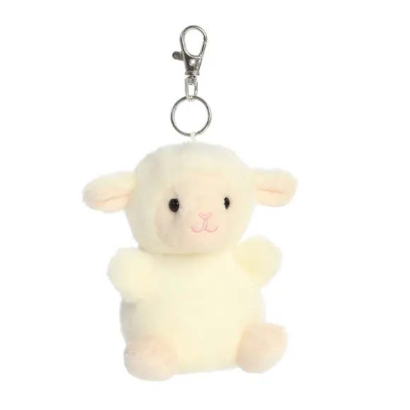 Palm Pals Clip-On 4 Inch Plush Woolly Lamb Bag Charm by Aurora