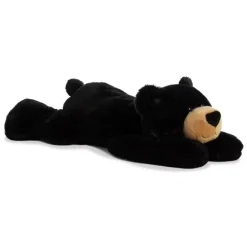 Papa Huggawug the Jumbo Lying Stuffed Black Bear by Aurora