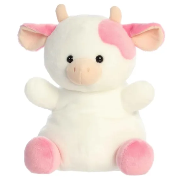 Party-Sized Palm Pals 13 Inch Plush Belle Strawberry Cow by Aurora